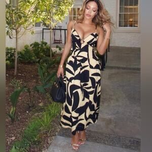 Mon Renn Surreal Midi Dress